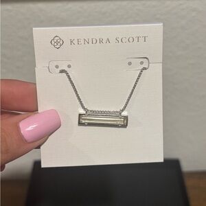 Kendra Scott Silver Tone Bar Necklace
